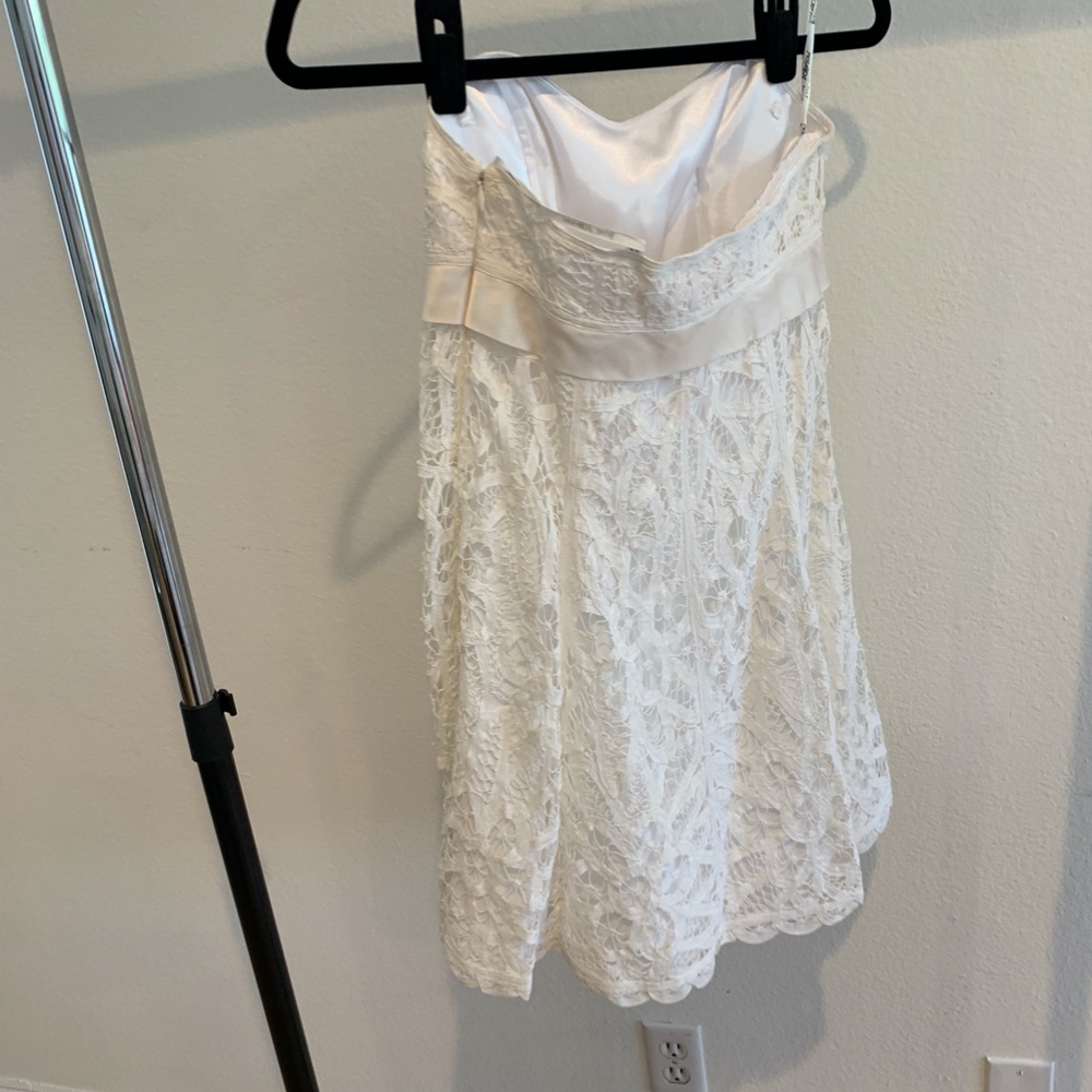 Betsy Johnson Mini White Babydoll Lace Dress - Picture 3 of 3